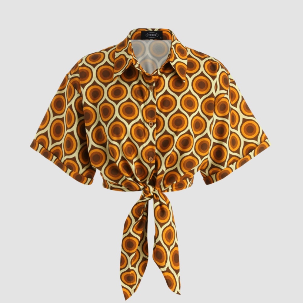 Let's Groove Retro Patterned Set (Top and Skirt)